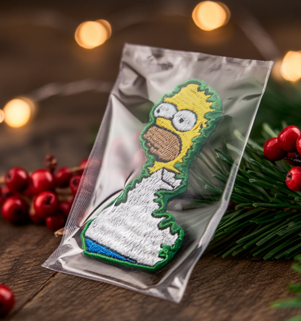 Homer arbusto bordado navideño