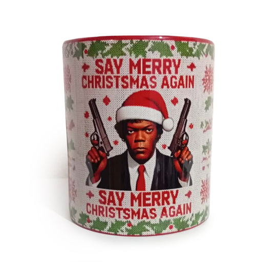 Taza Pulp Fiction navideña